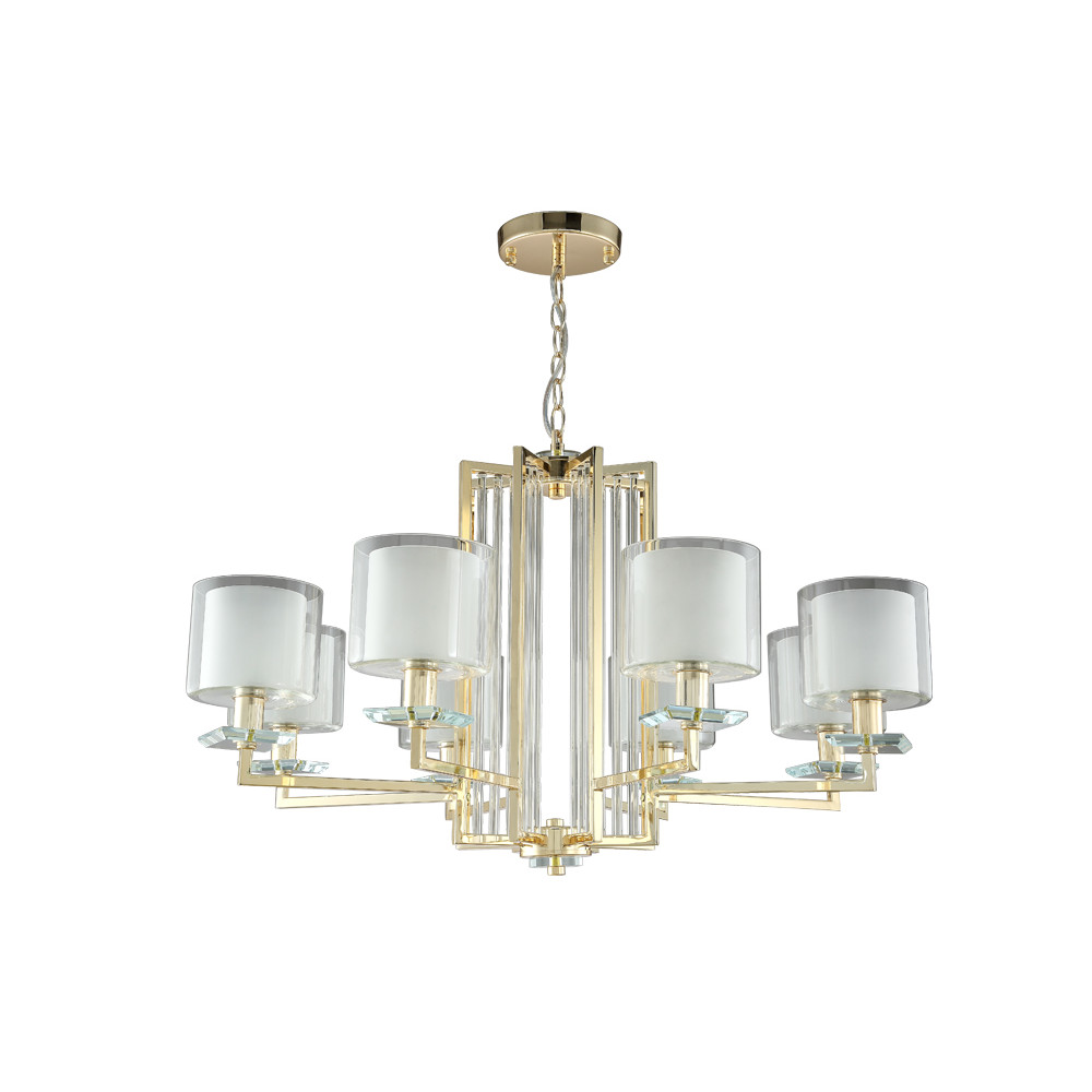 Люстра NICOLAS SP-PL8 GOLD/WHITE