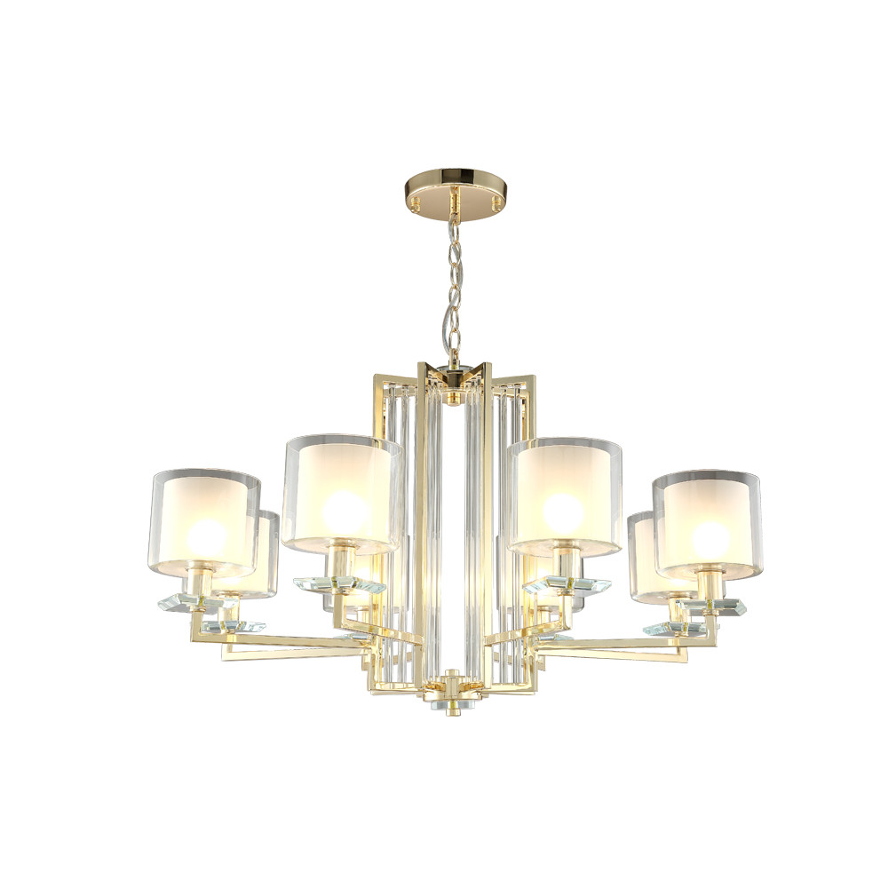 Люстра NICOLAS SP-PL8 GOLD/WHITE