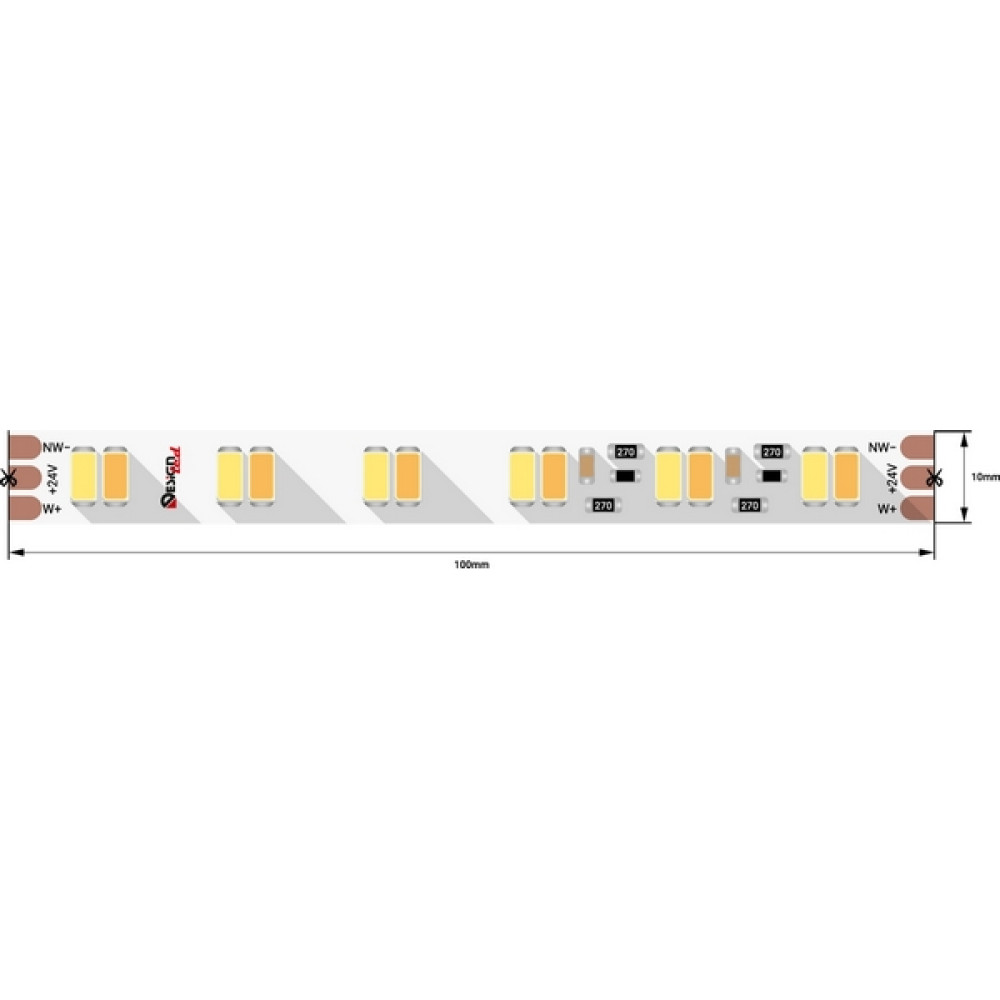 Светодиодная лента LUX DSG7120-24-W+WW-33