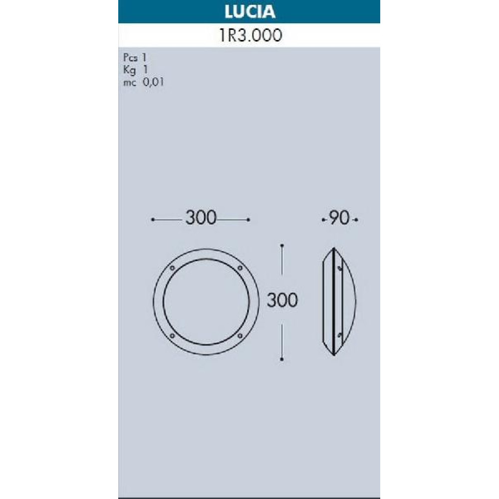 Настенный светильник уличный Lucia 1R3.000.000.LYE27